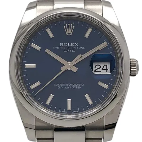 ロレックス オイスターパーペチュアルデイト 115200 ブルー