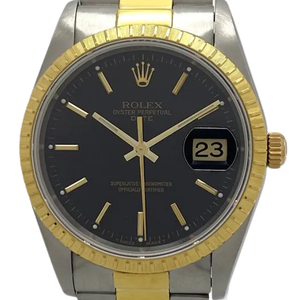 ロレックス オイスターパーペチュアルデイト 15223 ブラック