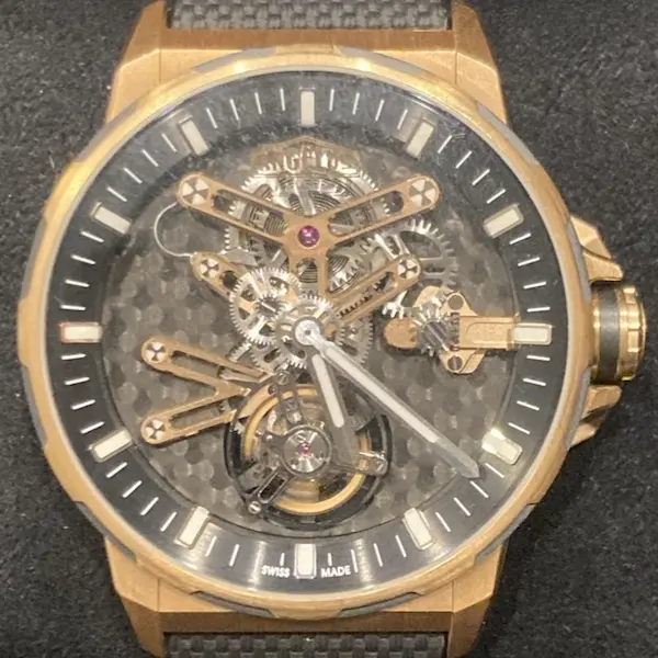 アンジェラス　GOLD & CARBON FLYING TOURBILLON　0TCDB.B01A