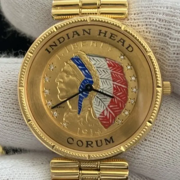 コルム　インディアンヘッド　コインウォッチ