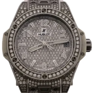 ウブロ ビッグ・バン ワンクリック スチールホワイト フルパヴェ 465.SE.9010.RW.1604