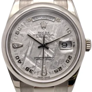 ロレックス デイデイト 118209 シルバー メテオライト