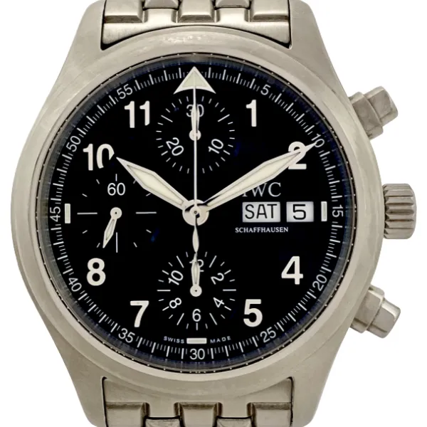 IWC パイロットウォッチ スピットファイア クロノグラフ IW370618 ブラック