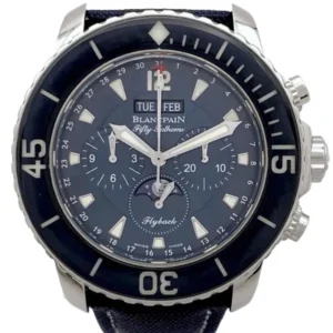 ブランパン フィフティ ファゾムス コンプリートカレンダー ムーンフェイズ フライバック クロノグラフ 5066F-1140-52B