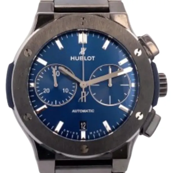 ウブロ クラシック フュージョン クロノグラフ セラミック ブルー ブレスレット 520.CM.7170.CM