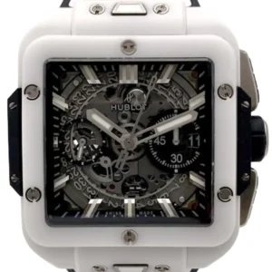 ウブロ スクエア・バン ウニコ ホワイトセラミック 821.HX.0170.RX