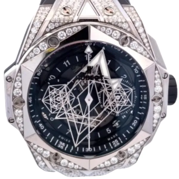 ウブロ ビッグ・バン ウニコ サンブルーⅡ チタニウム パヴェ 418.NX.1107.RX.1604.MXM20