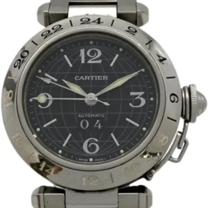 カルティエ パシャC メリディアン ビッグデイト GMT W31049M7