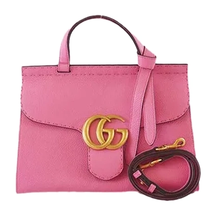 グッチ(GUCCI) グッチ GGマーモント レザー ピンク 2WAYバッグ