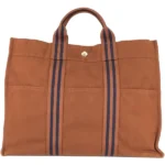 エルメス フールトゥMM トートバッグ キャンバス シルバー金具