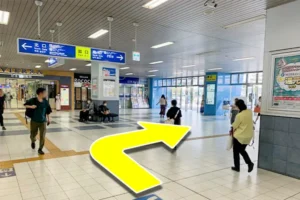 加古川駅改札を出て、南口に向かいます。