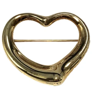 ティファニー オープンハート ブローチ K18