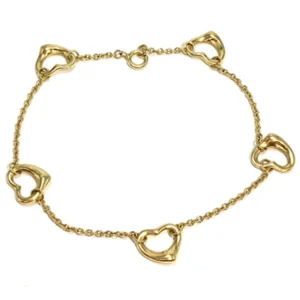 ティファニー オープンハート ブレスレット K18