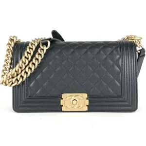 シャネル ボーイシャネル キャビアスキン ブラック