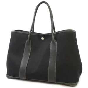 エルメス ガーデンパーティ PM キャンバス×レザー ブラック