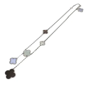 ヴァンクリーフ&アーペル マジックアルハンブラ ネックレス シェル オニキス K18 WG