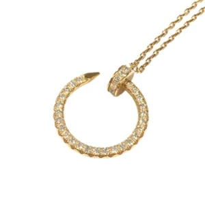 カルティエ ジュストアンクル ダイヤ ネックレス K18 YG