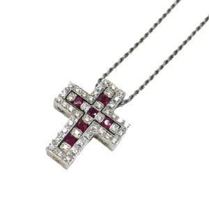 ダミアーニ ベルエポック ネックレス WG クロス ルビー ダイヤ