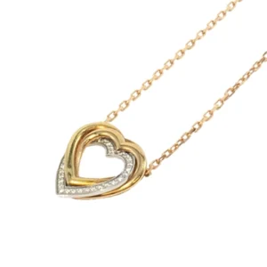 カルティエ トリニティハート ネックレス