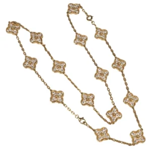 ヴァンクリーフ&アーペル アルハンブラ ネックレス ダイヤモンド K18 YG