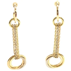 カルティエ トリニティ ピアス WG/YG/PG K18