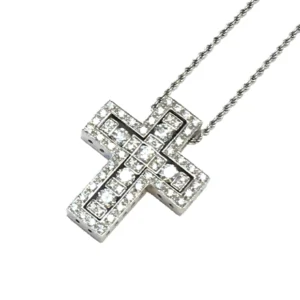 ダミアーニ ベルエポック ネックレス ダイヤモンド クロスモチーフ ペンダント K18WG