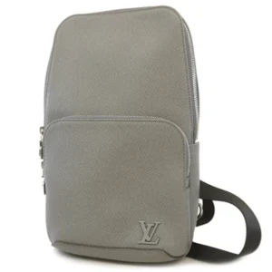 ルイ・ヴィトン タイガ アヴェニュー スリングバッグ ボディバッグ ワンショルダー レザー グレー