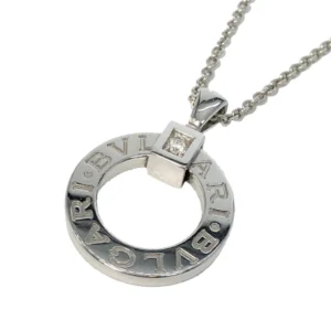 ブルガリ ブルガリ・ブルガリ サークルネックレス K18 WG ダイヤモンド