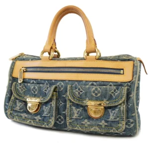 ルイ・ヴィトン モノグラム ネオスピーディ ハンドバッグ デニム ブルー M95019