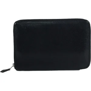 エルメス アザップ コンバイン ラウンドファスナー 財布 レザー ブラック