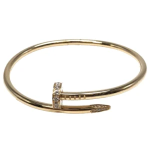 カルティエ ジュストアンクル ブレスレット バングル ダイヤ K18 PG