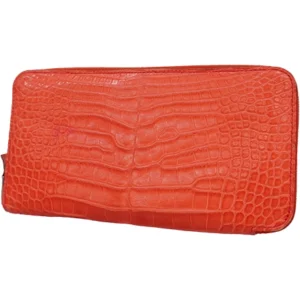 エルメス アザップ ロング クラシック 財布 アリゲーター ピンク N刻印