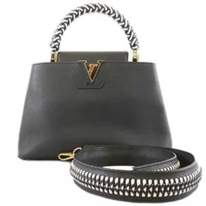 ルイ・ヴィトン カプシーヌ ＰＭ ハンドバッグ レザー ネイビー M55236