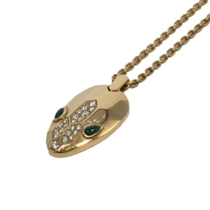 ブルガリ セルペンティ ネックレス ダイヤモンド マカライト