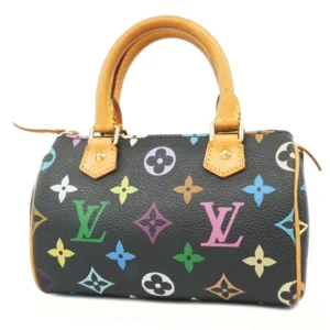 ルイ・ヴィトン モノグラム・マルチカラー ミニ スピーディ  ハンドバッグ PVC×レザー ブラック×マルチカラー M92644