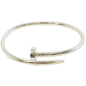 カルティエ ジュストアンクル ブレスレット バングル K18 ホワイトゴールド WG