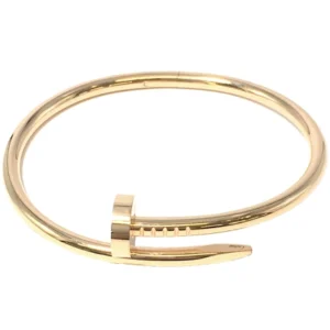 カルティエ ジュストアンクル ブレスレット バングル SM 釘モチーフ K18 YG