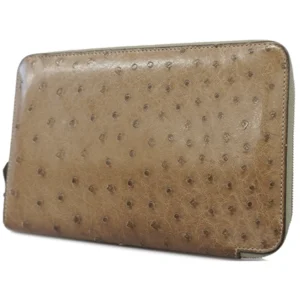 エルメス アザップ コンバイン ラウンドファスナー 長財布 オーストリッチ K刻印