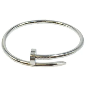 カルティエ ジュストアンクル ブレスレット バングル ホワイトゴールド K18 WG