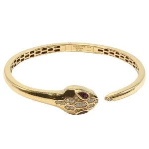 ブルガリ セルペンティ ブレスレット ルベライト ダイヤモンド