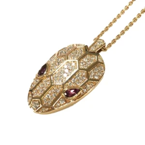 ブルガリ セルペンティ ネックレス ルベライト