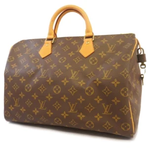 ルイ・ヴィトン モノグラム スピーディー 35 ハンドバッグ PVC ブラウン M41524