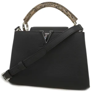 ルイ・ヴィトン カプシーヌBB ハンドバッグ トリヨンレザー×パイソン ノワール N92040