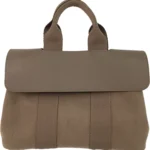 エルメス ヴァルパライソ ハンドバッグ レザーxキャンバス エトゥープ J刻印