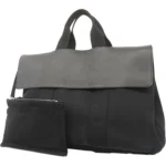 エルメス ヴァルパライソ GM ハンドバッグ キャンバス×レザー ブラック