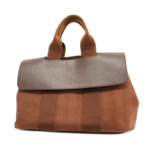 エルメス ヴァルパライソ PM ハンドバッグ キャンバス ブラウン