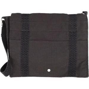 エルメス エールライン バサスMM ショルダーバッグ キャンバス グレー