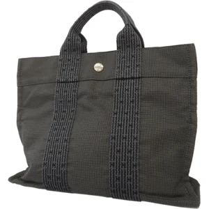 エルメス エールライン トートPM トートバッグ キャンバス グレー