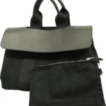 エルメス ヴァルパライソ PM ハンドバッグ キャンバス×レザー ポーチ付き ブラック