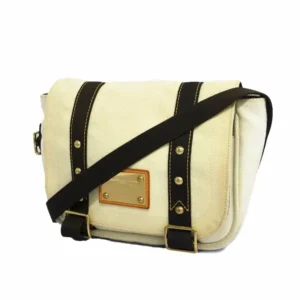 ルイ・ヴィトン アンティグア ブザスPM ショルダーバッグ キャンバス ホワイト M40042